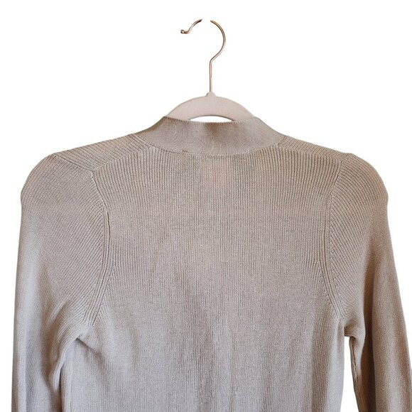 Gretchen Scott Sweater XS Beige Khaki Button Front Cardigan New - Picture 9 of 10